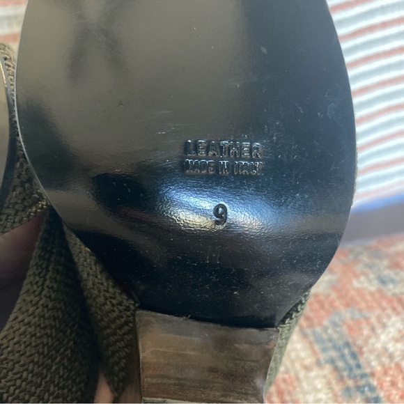 VTG Yves Saint Laurent Green Wedge Heels Size 9 - Picture 7 of 7